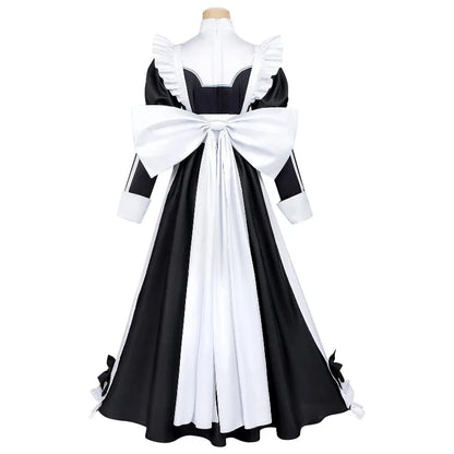 Death Game Maid Cosplay Costume – Ghost Maid Aoi Outfit | Anime Lolita-Style Dress with Hat Set (Women)