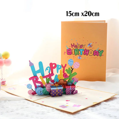 3D Pop-Up Greeting Card – Happy Birthday, Mother’s Day, Father’s Day, Love Mom Dad, Rose Flower, Easter & Thank You Gift