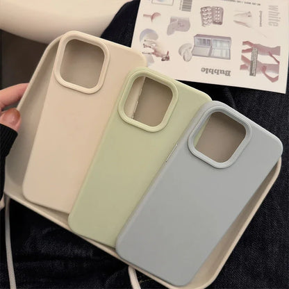 Coque en silicone pour iPhone Séries 11 à 17 – Housse de protection arrière toucher doux