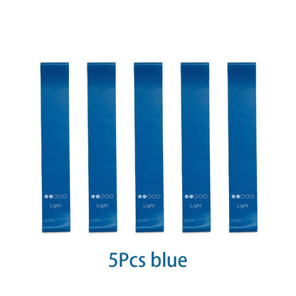 Lot de 5 bandes de résistance pour yoga – Bandes élastiques de Pilates pour musculation, étirements, entraînement musculaire et exercices de fitness à domicile