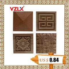 Appliques décoratives en bois moulé – Boiseries murales sculptées pour meubles, armoires, coins et décoration intérieure
