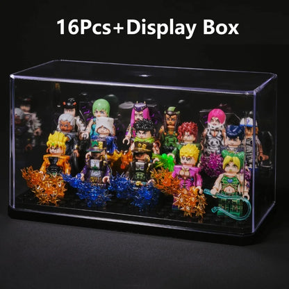 JoJo's Bizarre Adventure Building Blocks – JJBA Mini Action Figure Toy Set, DIY Construction Blocks & Collectible Display Figures