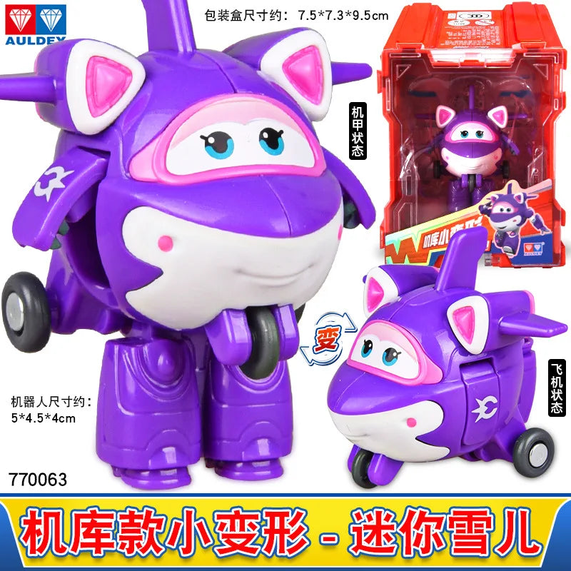 Super Wings Mini Transforming Plane Robot Toy – Anime-Style Deformation Action Figure, Transformable Aircraft Toy for Kids & Christmas Gifts