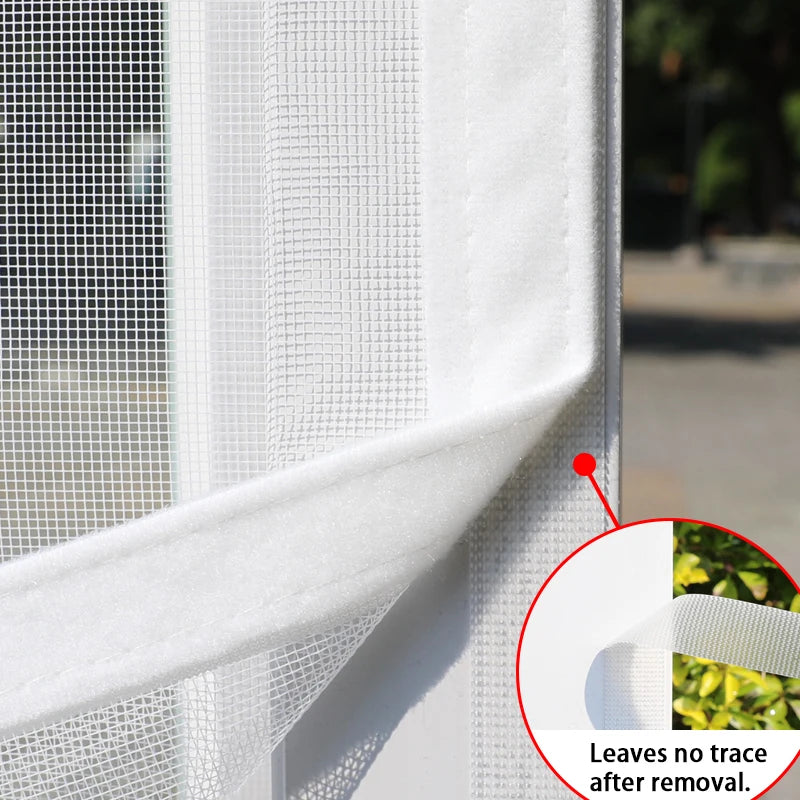 Mosquitera invisible a medida – Malla antinsectos para ventanas y puertas, sin taladros, con cierre de velcro