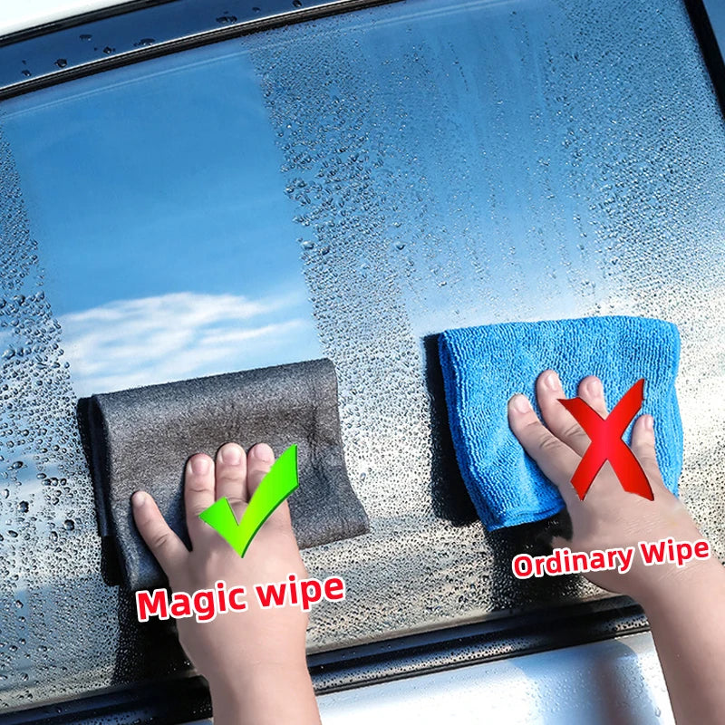 Thick Microfiber Cleaning Cloth – Reusable No Watermark Magic Cleaning Rag, Streak-Free Glass Wipe Towel for Windows, Kitchen, Home & Household Surface Cleaning