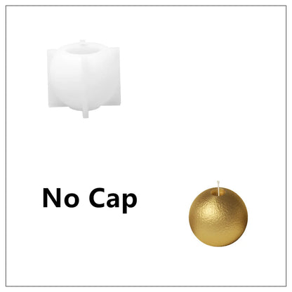 Christmas Bauble Candle Silicone Mold – DIY Scented Candle Making Mould for Xmas Gifts, Holiday Crafts & Home Decoration