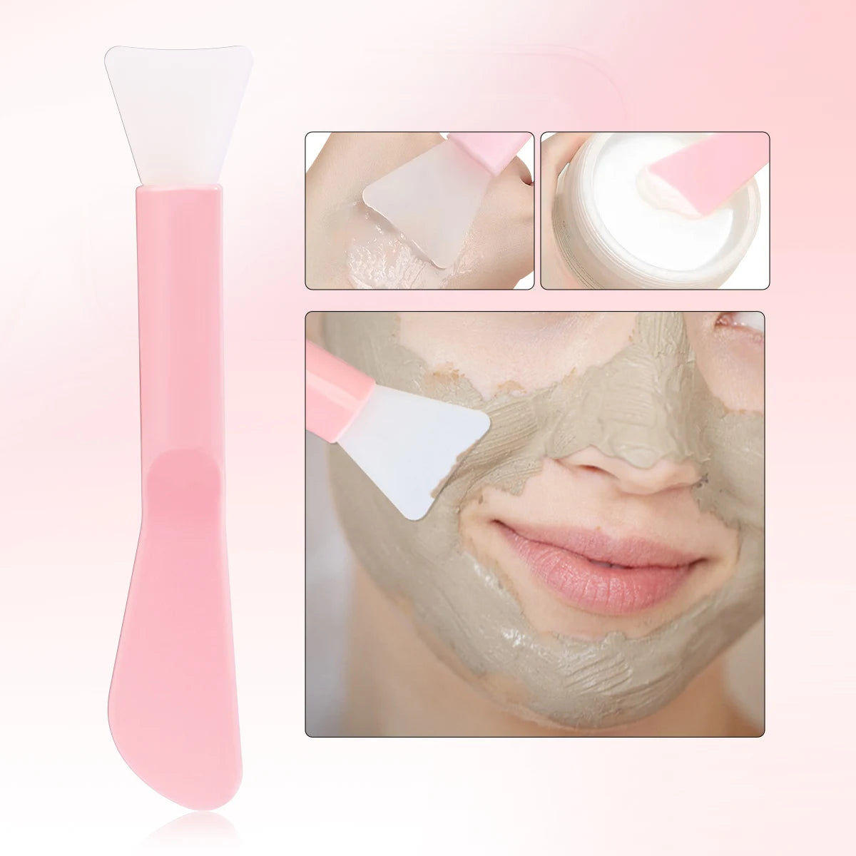 7/12PCS Facial Mask Care Kit – Pink Hair Band, Facial Massager & Scraping Board Set with Skincare Tools for Home Beauty & Face Care