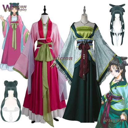 Maomao Cosplay Costume – Green Dress (The Apothecary Diaries Anime Outfit, Halloween/Party Set)