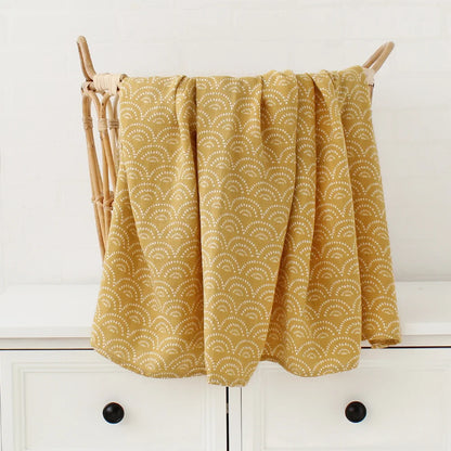 Couverture d'emmaillotage pour bébé en mousseline de bambou – Ultra douce 120 x 120 cm, couverture de naissance, d'emmaillotage et de chambre d'enfant