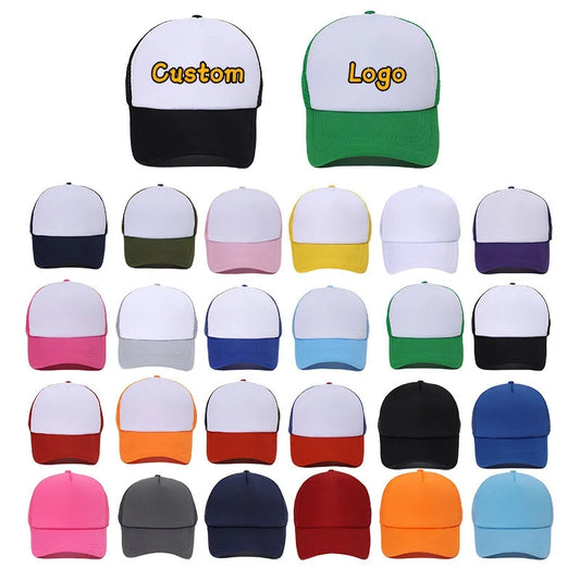 Gorra Trucker de Malla de 5 Paneles con Logotipo Personalizado – Gorra de Béisbol Ajustable para Hombres y Mujeres, Equipos Deportivos y Uso al Aire Libre en Verano