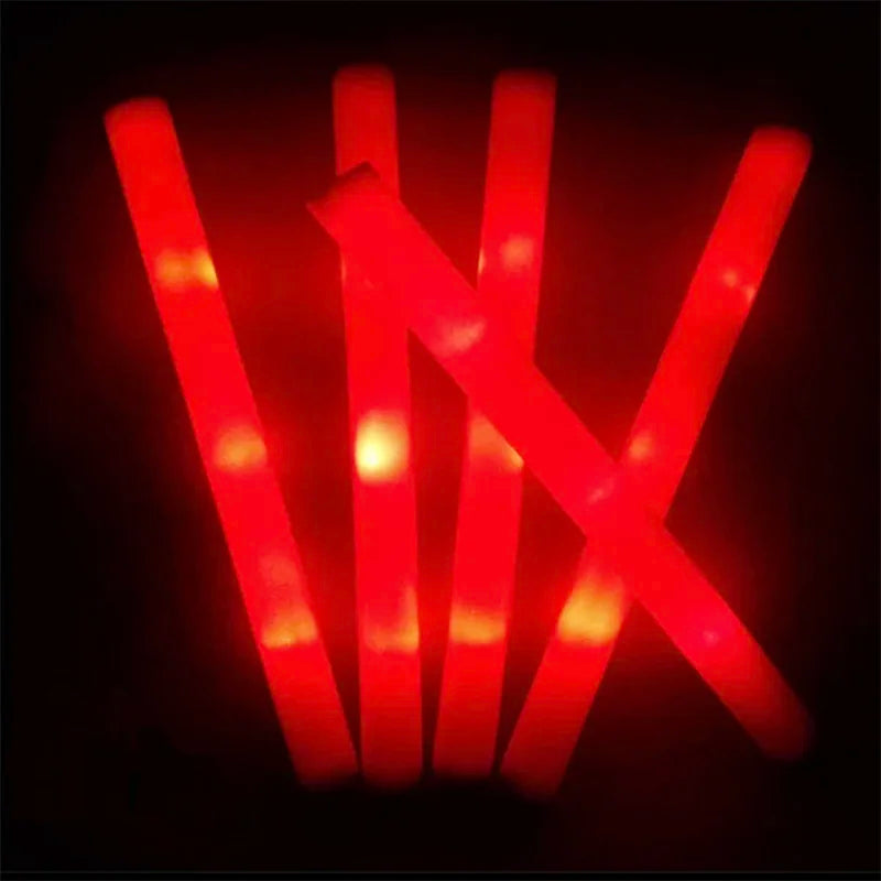 LED Glow Foam Sticks – RGB Light-Up Cheer Sticks for Weddings, Birthdays, Concerts & Parties