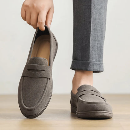 Mocasines sin cordones para hombre - Planos casuales ligeros y transpirables, zapatos para caminar con suela suave antideslizante para uso diario al aire libre