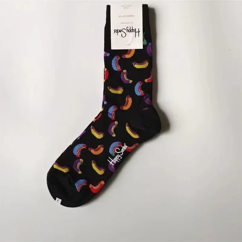 2025 Men’s Classic Crew Socks – Cotton Sports Socks for Comfortable Everyday & Athletic Wear, Sizes 41–46