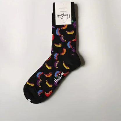 2025 Men’s Classic Crew Socks – Cotton Sports Socks for Comfortable Everyday & Athletic Wear, Sizes 41–46