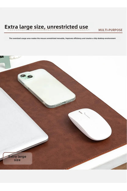 Waterproof PU Leather Desk Mat - Large Non-Slip Mouse Pad & Keyboard Desk Protector for Laptop, Office & Gaming