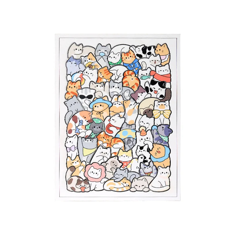 Puzzle en bois Montessori animaux – Jouet empilable chat, jeu de casse-tête éducatif pour enfants, jouet d'apprentissage créatif en bois, travaux manuels de peinture et décoration de chambre