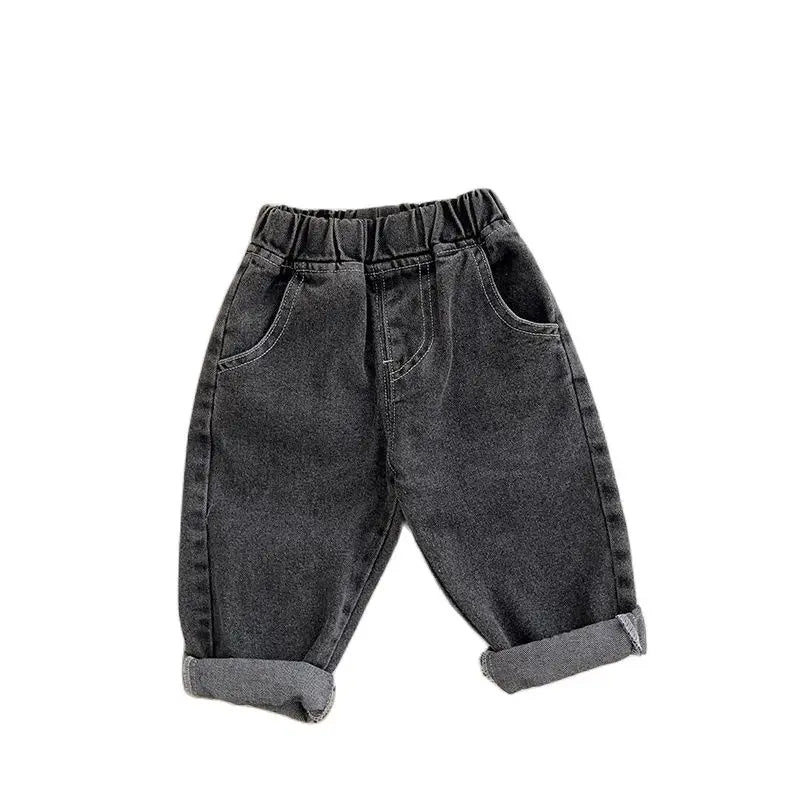 Pantalones vaqueros MILANCEL para bebé – Jeans lisos suaves para niños y niñas, pantalones informales para niños, parte inferior de moda cómoda para el uso diario de bebés y niños