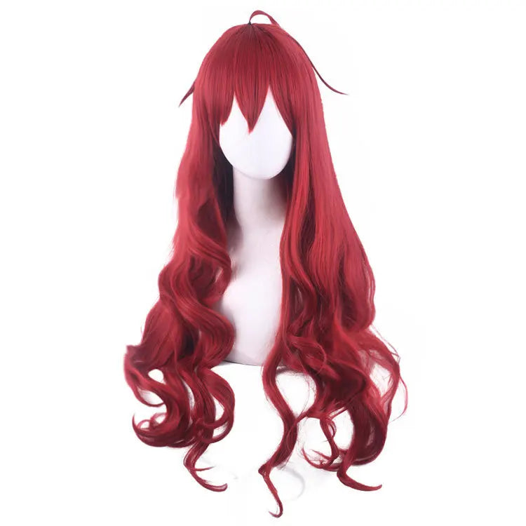 Synthetic Long Cosplay Wig | Anime Party Fashion Warrior Girl Style | Green & Red Heat-Resistant Fiber Wig