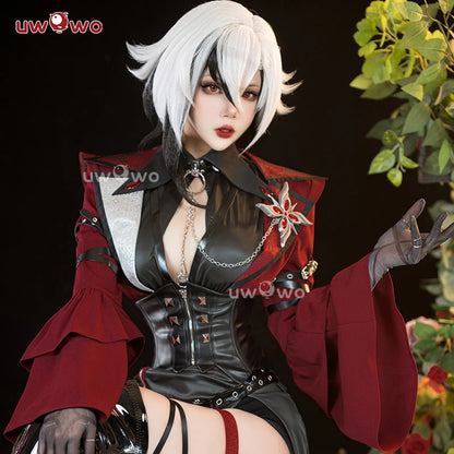 UWOWO Genshin Impact Arlecchino “The Knave” Cosplay Costume – Music Concert / Halloween Outfit