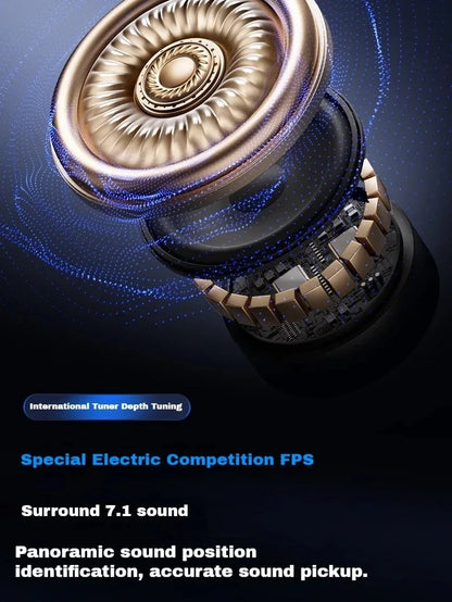 Casque de Jeu Sans Fil MCHOSE V9 Pro 3 Modes – Casque d'Esports Bluetooth, 2.4 GHz & Filaire avec Microphone Anti-Bruit