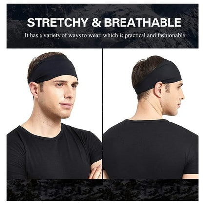 Cinta de sudor deportiva para hombres y mujeres – Banda elástica elástica para el cabello que absorbe el sudor para correr, gimnasio, yoga y fitness | Venda transpirable de secado rápido