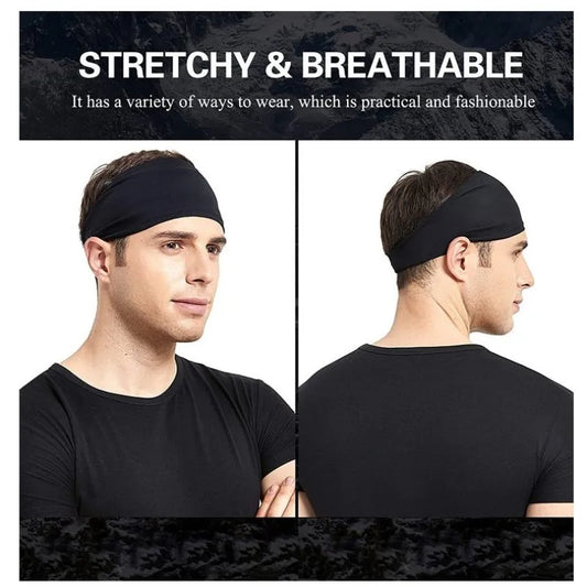 Cinta de sudor deportiva para hombres y mujeres – Banda elástica elástica para el cabello que absorbe el sudor para correr, gimnasio, yoga y fitness | Venda transpirable de secado rápido