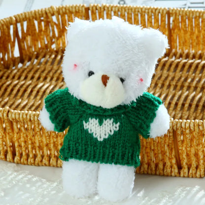 Cute Bear Plush Keychain with Sweater – Mini Stuffed Teddy Bear Pendant for Girls, Backpacks, Bags & Kids’ Gifts