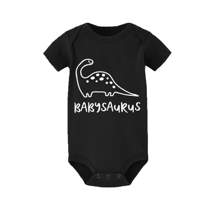 Dinosaur Family Matching T-Shirts – Mommy & Daddy Shirts with Baby Bodysuits, Short-Sleeve Family Outfits for Boys & Girls, Gift Set