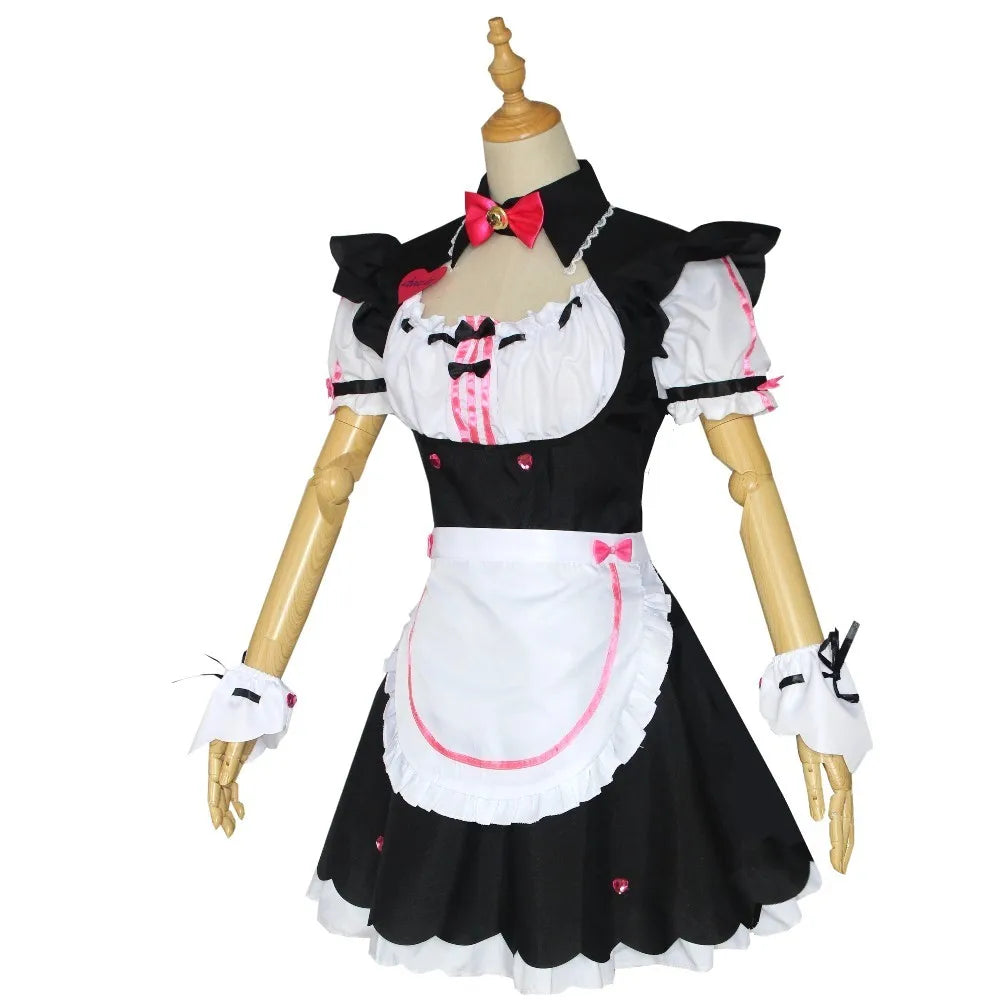 Chocola & Vanilla Maid Cosplay Costumes – Anime Catgirl Uniform Set (Halloween & Comic Exhibition Outfit)