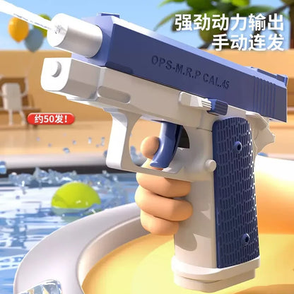 Pistola de agua eléctrica de alta presión – Pistola de agua Super Soaker recargable para juegos de verano al aire libre, piscinas infantiles y actividades acuáticas