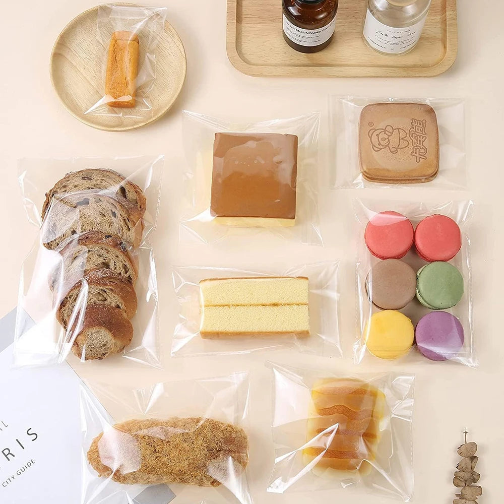 100/1000PCS Bolsas OPP transparentes autoadhesivas – Bolsas de celofán transparentes para joyería, regalos, galletas y dulces | Bolsas de plástico resellables