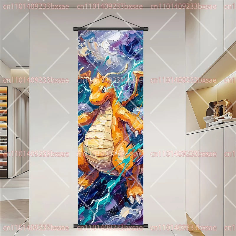 Póster HD de desplazamiento de pared de anime de Pokémon – Dragonite, Gengar, Pikachu, Charizard y legendarios