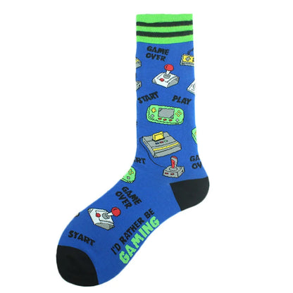 Funny Cotton Novelty Crew Socks – Alien, Planet, Shark, Dinosaur, Skateboard & Math Designs for Men & Women