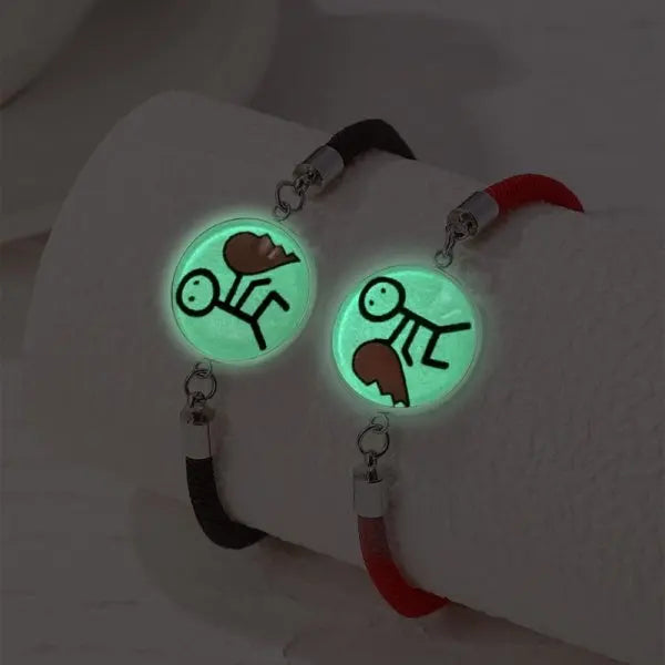Luminous Sun & Moon Couple Bracelets – Handmade Braided Rope Matching Charm Bracelets for Men & Women | Romantic Jewelry Gift