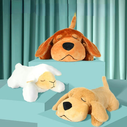 Pet Soothing Heartbeat Plush Toy – Comfort Companion for Dogs, Anxiety Relief & Sleep Support, Cozy Gift for Furry Friends