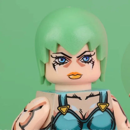 JoJo's Bizarre Adventure Building Blocks – JJBA Mini Action Figure Toy Set, DIY Construction Blocks & Collectible Display Figures