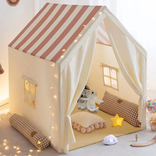 Tienda de campaña para niños para interior y exterior – Tienda de juegos grande para niños pequeños, tienda de castillo plegable para niños, casa de juegos de simulación creativa para niños y niñas