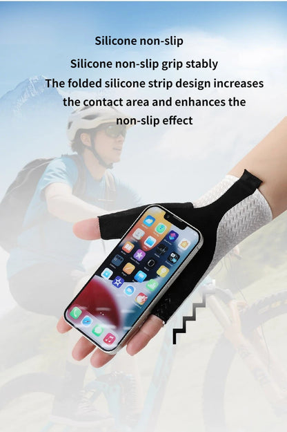 Guantes de Ciclismo Transpirables de Medio Dedo de Verano – Guantes Ultraligeros para Bicicleta de Carretera con Almohadillas Antideslizantes de Silicona para Ciclismo, MTB y Deportes al Aire Libre