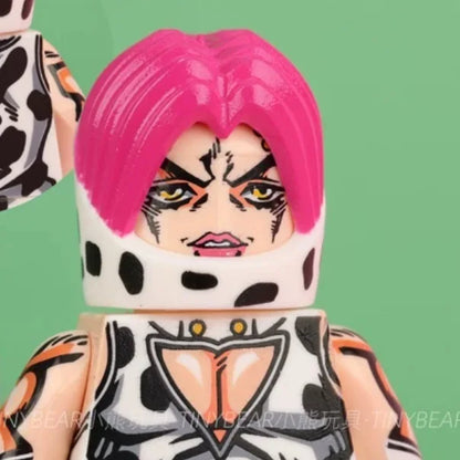 JoJo's Bizarre Adventure Building Blocks – JJBA Mini Action Figure Toy Set, DIY Construction Blocks & Collectible Display Figures