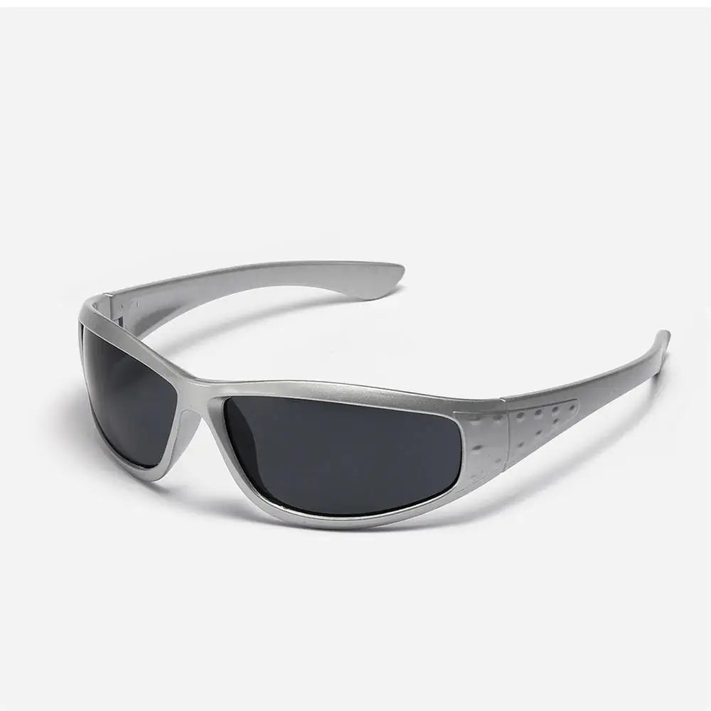 Y2K Silver Hollow-Out Sunglasses – Futuristic Metallic Fashion Eyewear for Women & Men, Trendy Tech-Inspired Shades