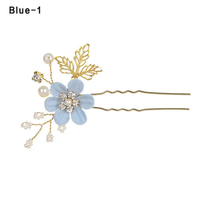 Luxury Floral Bridal Hair Comb with Gold Leaves – Crystal Wedding Hair Accessory for Brides & Prom