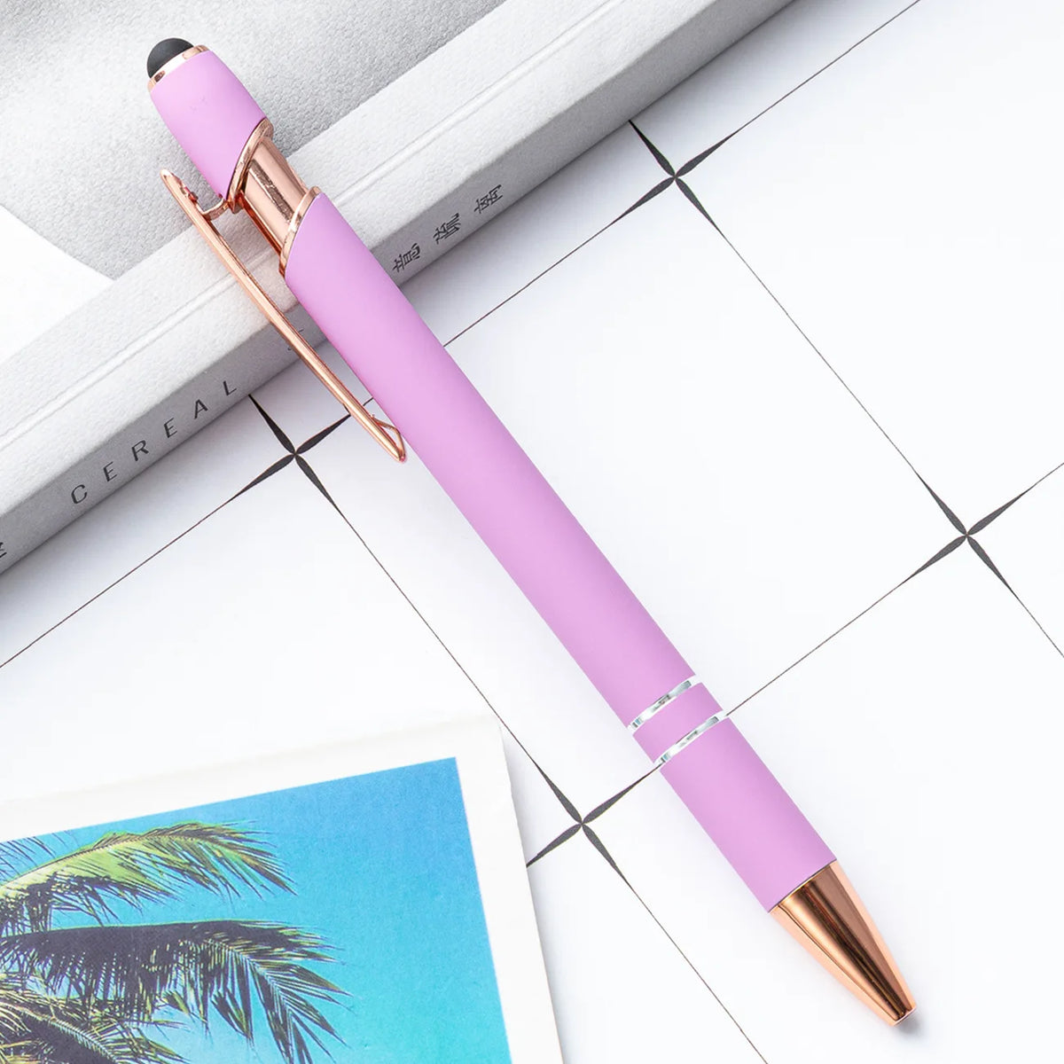 Metal Ballpoint Pen with Stylus Tip – Touch Screen Writing Pen for Office, School & Stationery, Custom Logo & Name Gift