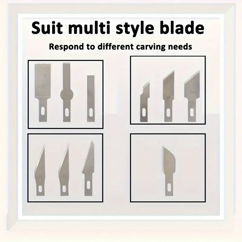 13PCS Aluminum Alloy Precision Craft Knife Set – Hobby Carving Tools for Paper Cutting, Handcrafts, Model Making & DIY Projects