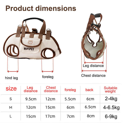 Hands-Free Pet Carrier Sling Backpack Adjustable Air Mesh Travel Bag for Dogs & Cats with Lift Harness