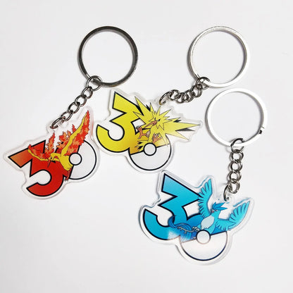 Pokémon 30th Anniversary Acrylic Keychain – Captain Pikachu, Eevee & Eeveelutions (50 Styles)