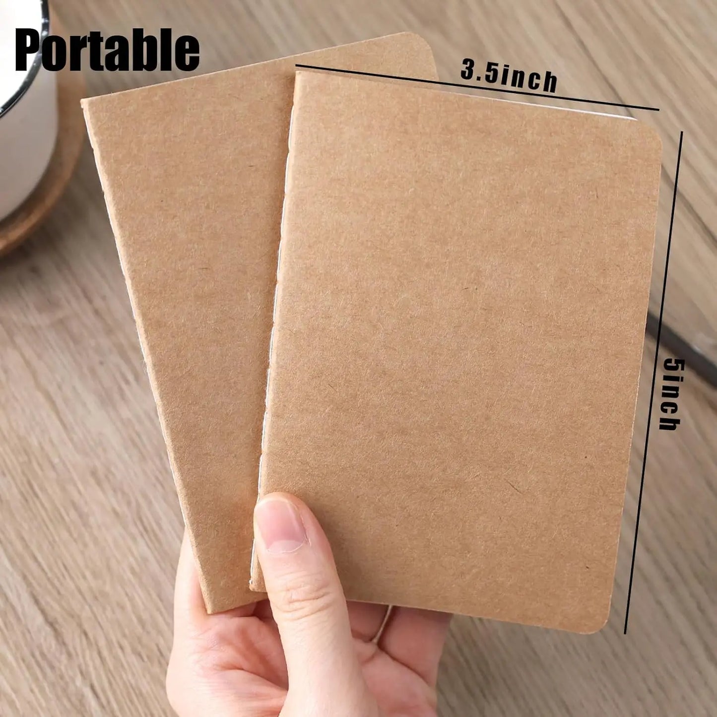 16/24PCS Kraft Pocket Notebooks – 3.5x5in Blank Mini Journals for School, Office & Travel