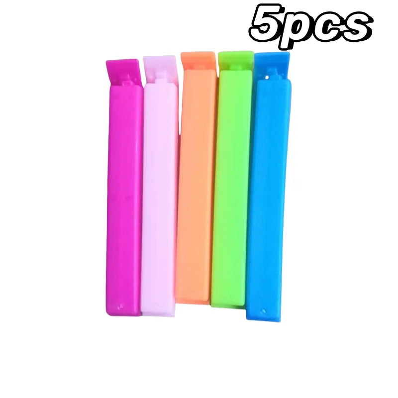 5-30PCS Colorful Bag Sealing Clips – Reusable Moisture-Proof Snack Bag Clamps for Food Storage, Fresh-Keeping Plastic Bag Kitchen Accessories