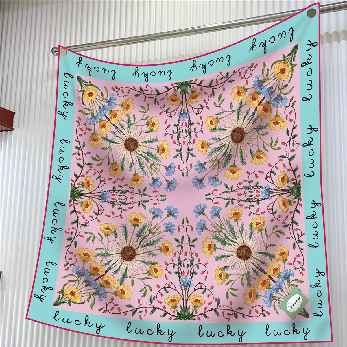 Foulard carré en soie 90 cm pour femme, motif floral, sergé de luxe, bandana, châle, hijab, cache-col, écharpe de tête