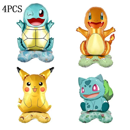 Pokémon Theme Birthday Party Decorations – Cartoon Pokémon Go Tableware Set (Cups, Plates & Pikachu Balloons) for Baby Shower & Party Favors
