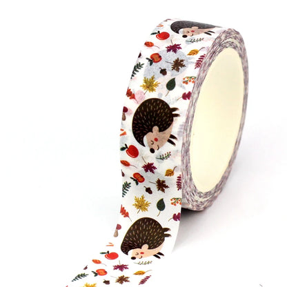 1PC 10M Fall Washi Tape – Pumpkin, Maple Leaves, Corn, Turkey & Sunflower Decorative Masking Tape for Scrapbooking, Planners & Stationery